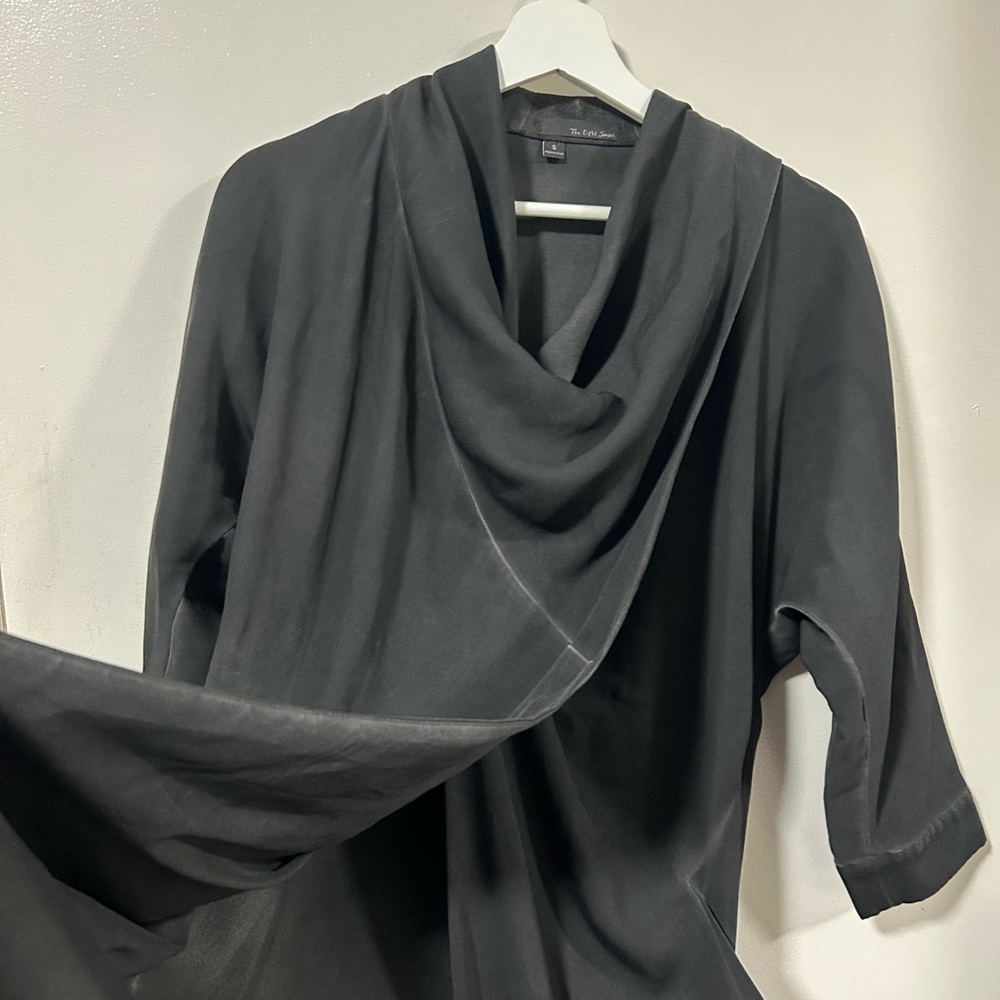 Elegant Grey soft drape Jacket/tunic/ blouse size M